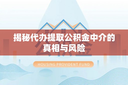 喀喇沁左翼揭秘代办提取公积金中介的真相与风险